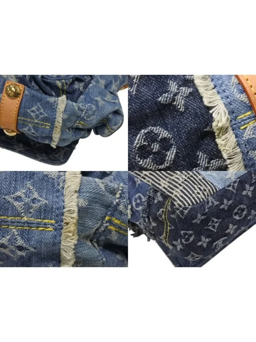 Louis Vuitton Patchwork Posty Messenger Bag Monogram Denim Blue